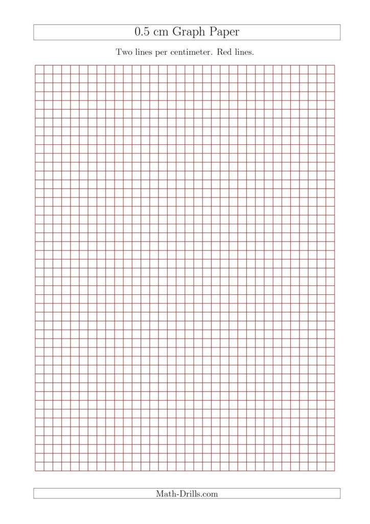 0 5 Cm Graph Paper With Red Lines A4 Size Graph Paper Printable Grid