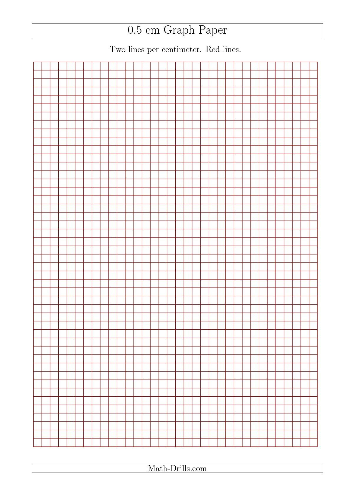0 5 Cm Graph Paper With Red Lines A4 Size Graph Paper Printable 