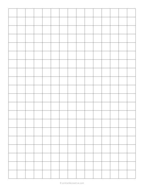 1 2 Inch Grid Plain Graph Paper Free Printable Graph Papers In 2021 