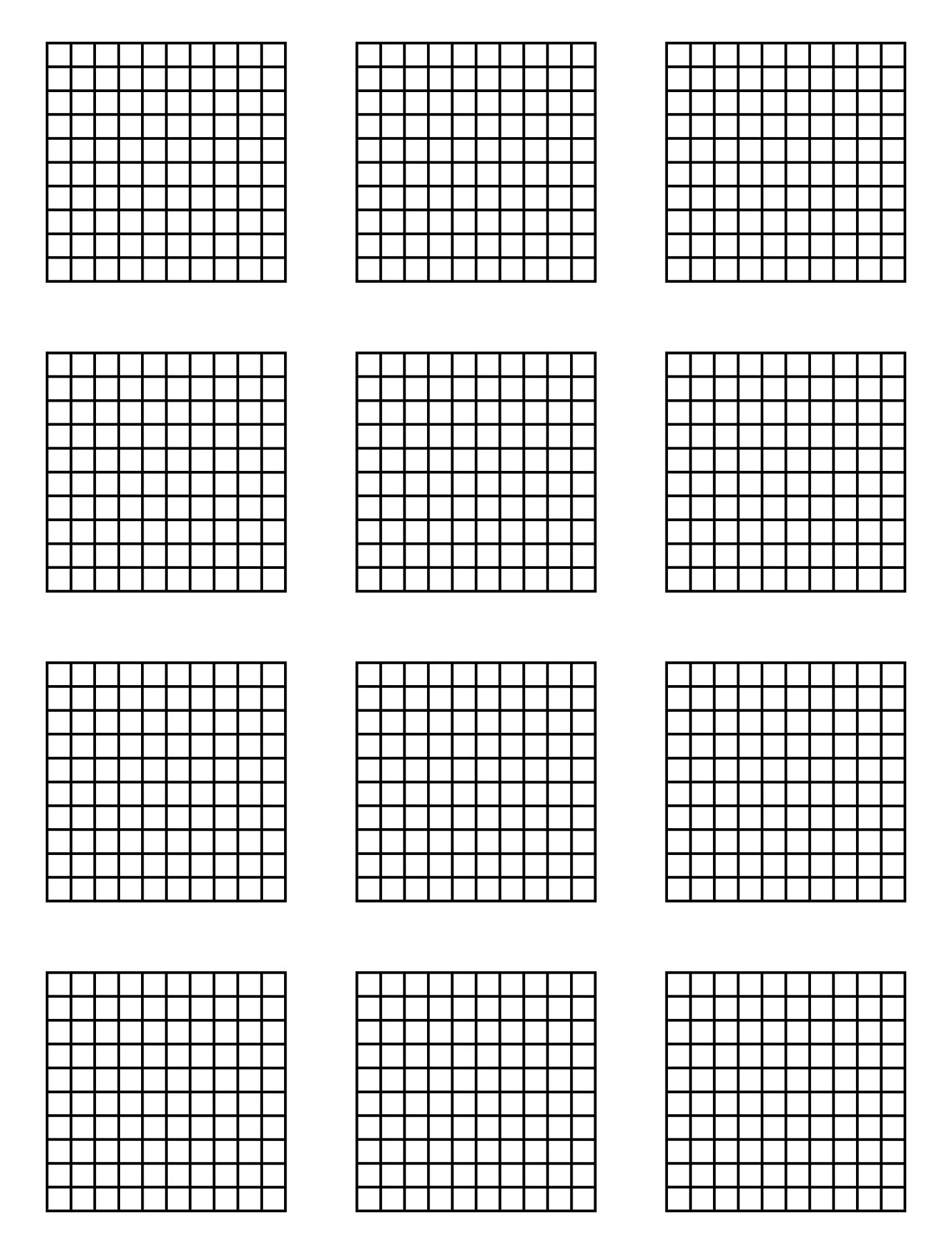 10 Best 10 By 10 Grids Printable Printablee Grid Paper Printable