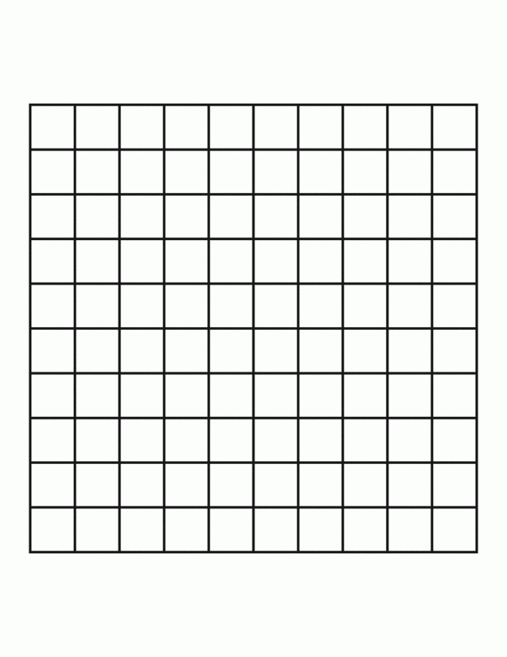 Free Printable 10×10 Grid Paper Full Page