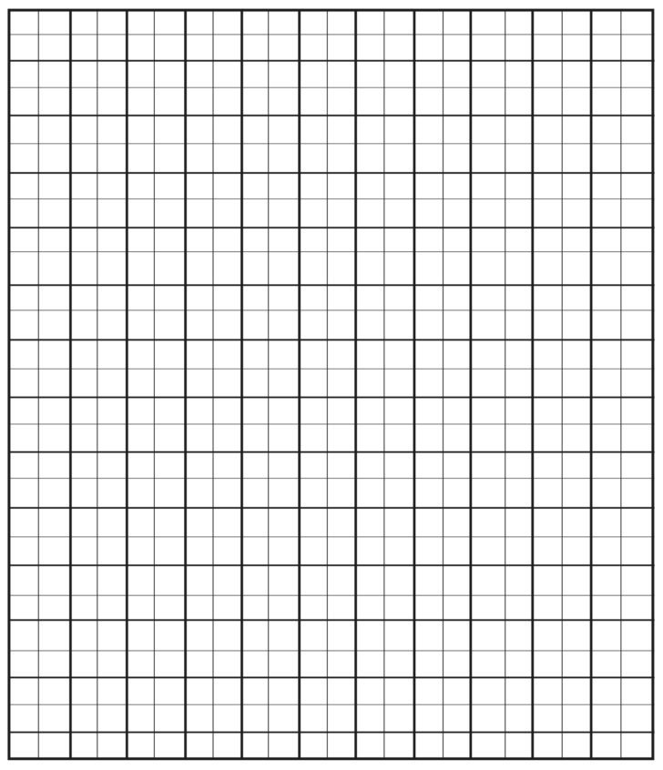 Printable 1 Grid Paper