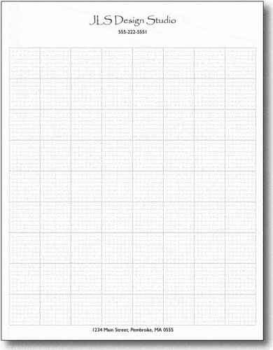 8x8 Graph Paper Letter Personalized Pads