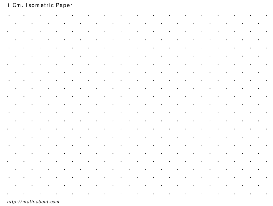 Black Isometric 1 Cm Dot Paper Template Download Printable PDF 