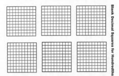 Blank Hundredths Decimal Squares Decimal Squares