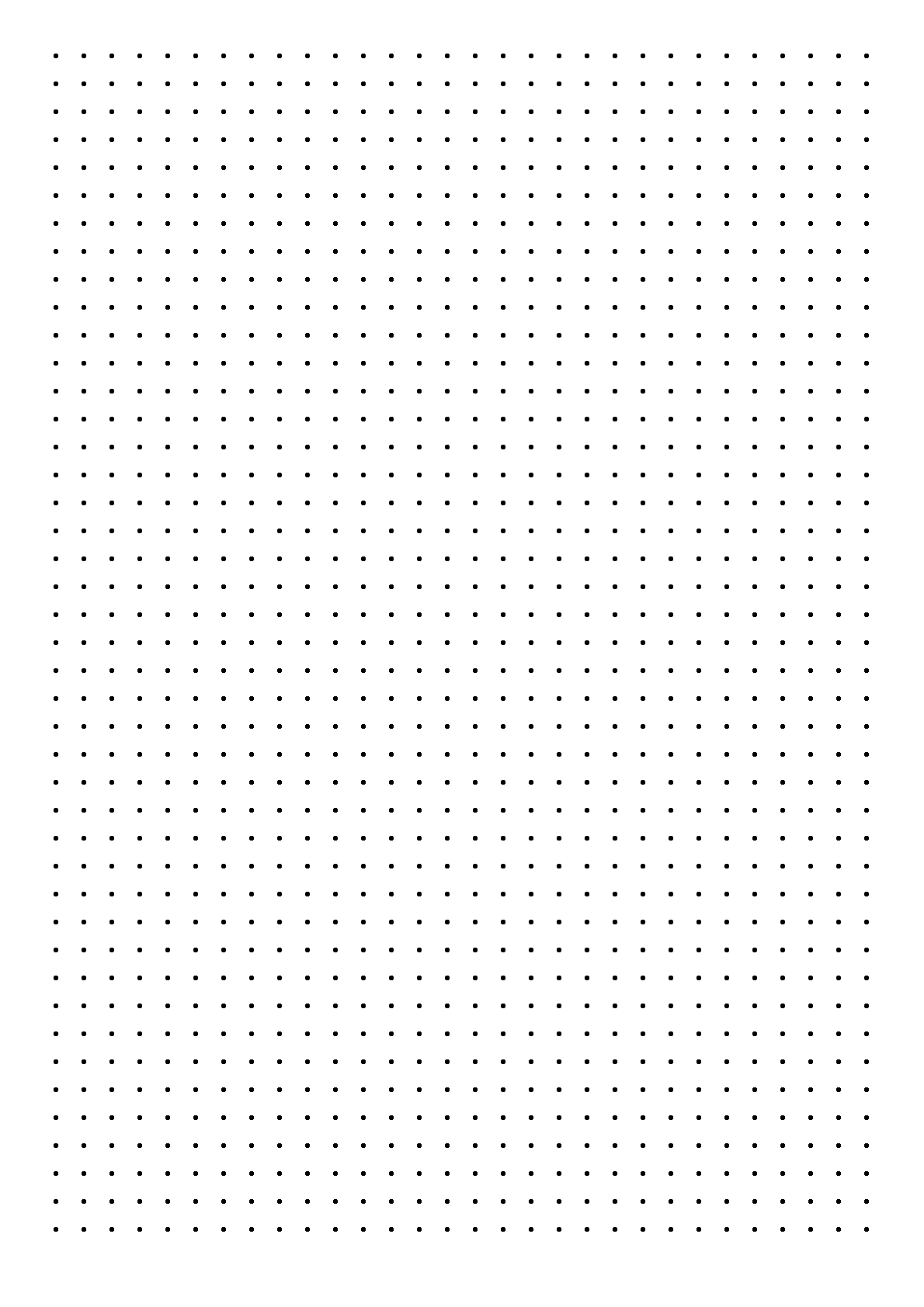 Dot Paper With Four Dots Per Inch On A4 Sized Paper Free Download