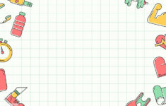 Download Premium Vector Of Fitness Elements Pattern Frame On A Grid