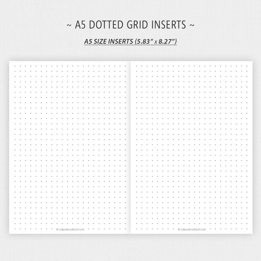 Printable Dot Grid Paper A5 | Grid Paper Printable