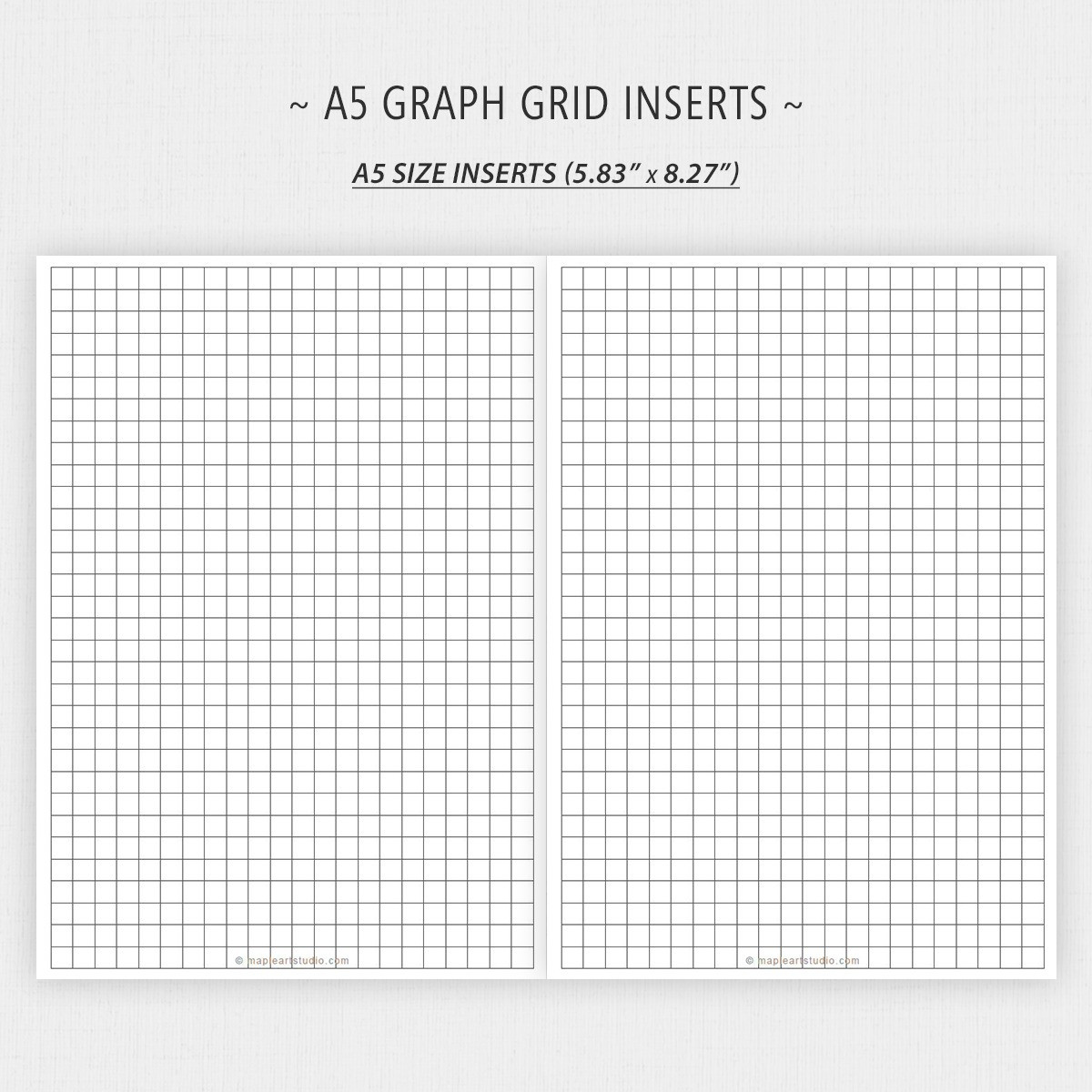 1 5 Inch Grid Plain Graph Paper On A5 In 2021 Printable Graph Paper