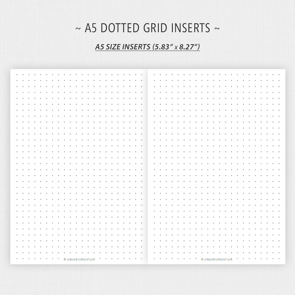 Free A5 Size Dot Grid Graph Lined Paper Printable For Bullet Journaling