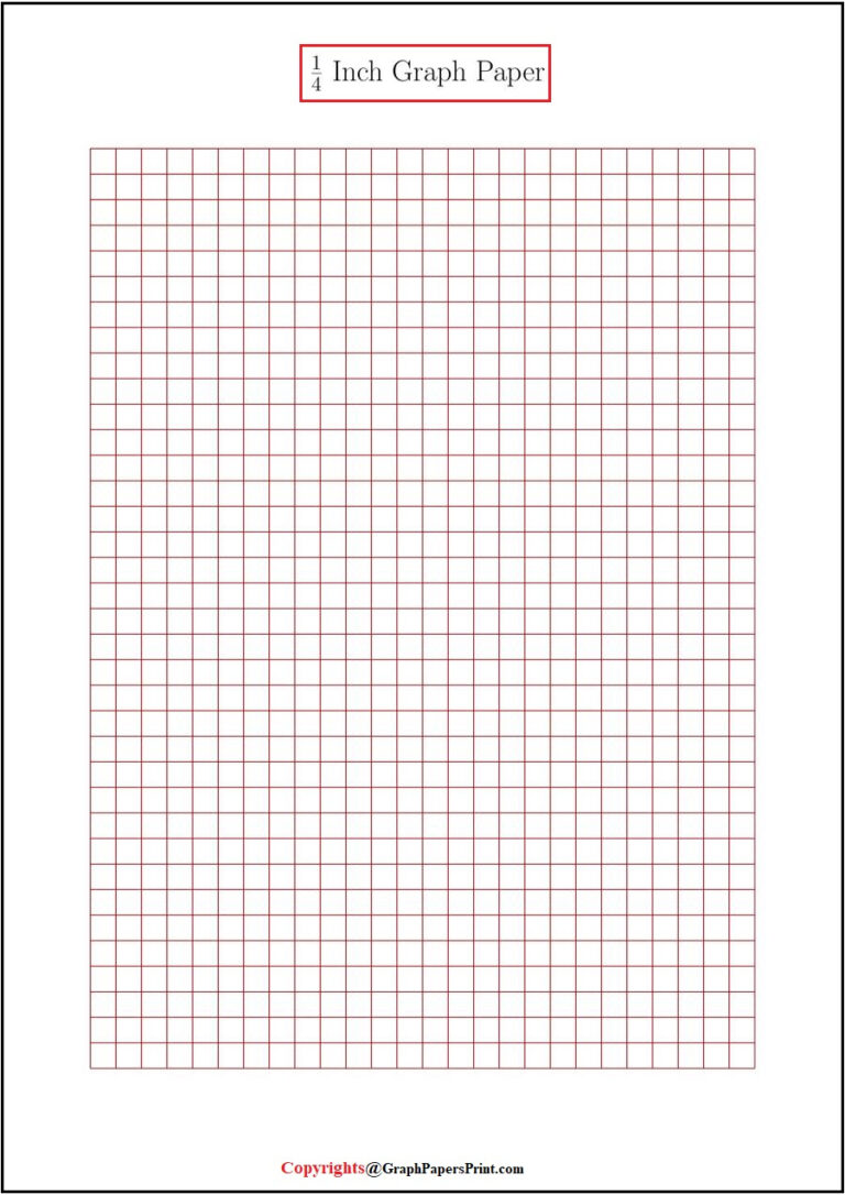 Graph Paper Template 1/4 | Grid Paper Printable
