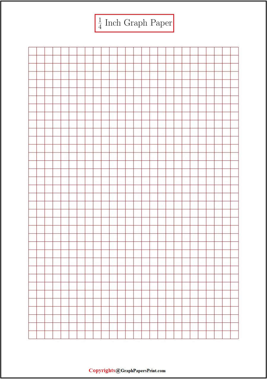Free Printable 1 4 Inch Graph Paper Template PDF 