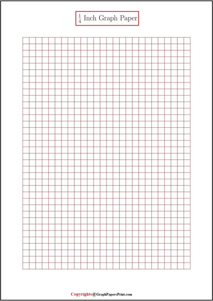 Free Printable 1 4 Inch Graph Paper Template PDF 