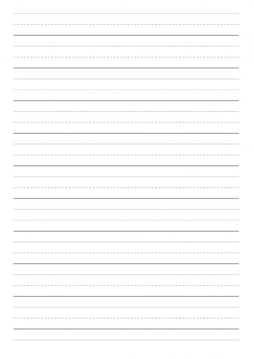 Free Printable 3 4 Inch Rule Handwriting Paper PDF Download Paper 