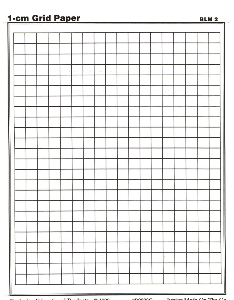 Free Printable Graph Paper 1 Cm 1 Cm Grid Paper Template PDF