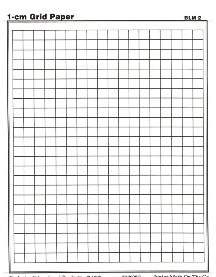 Grid Paper 1cm X 1cm Printable