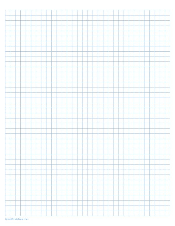 Free Printable Light Blue Graph Paper 1 4 Inch For Letter sized Paper 