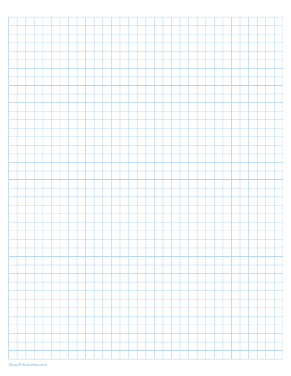 Free Printable Light Blue Graph Paper 1 4 Inch For Letter sized Paper 