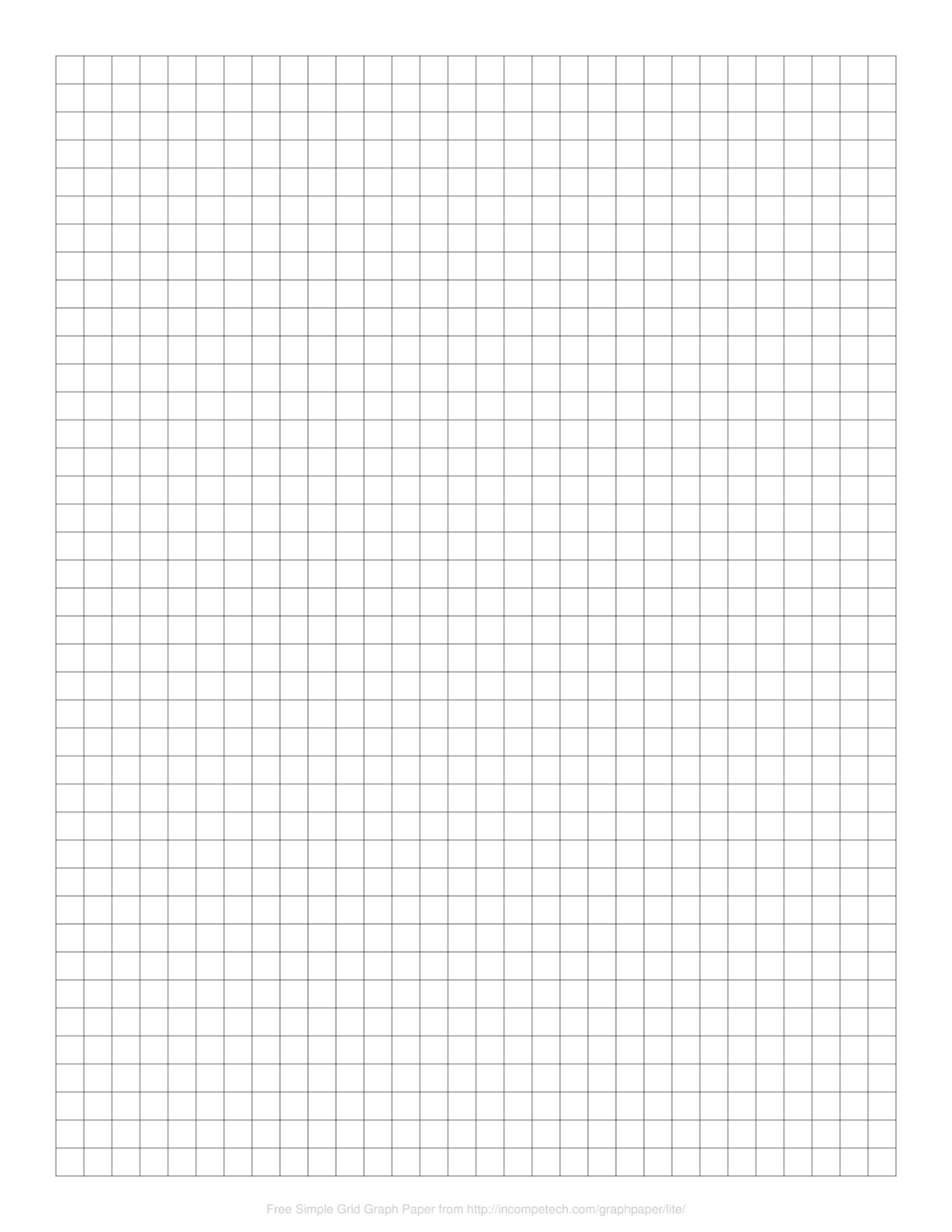 25 By 25 Printable Grid Paper | Grid Paper Printable