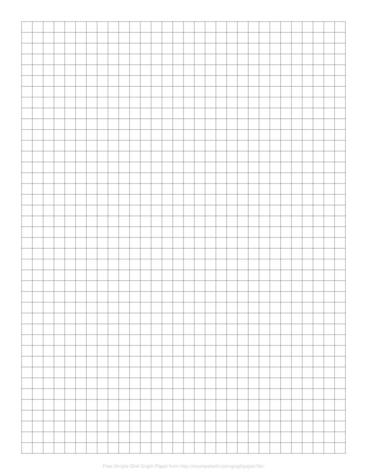 25 By 25 Printable Grid Paper