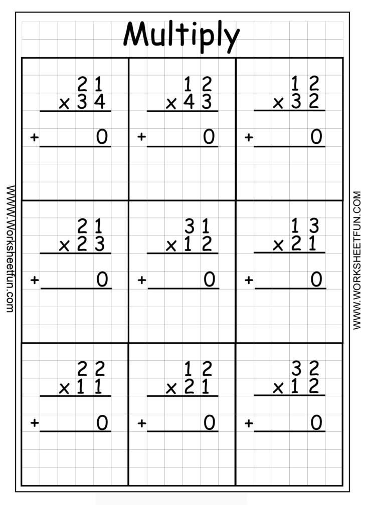 Printable Grid Paper For Multiplication