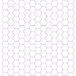 Printable 1 Cm Purple Hexagon Graph Paper For A4 Paper