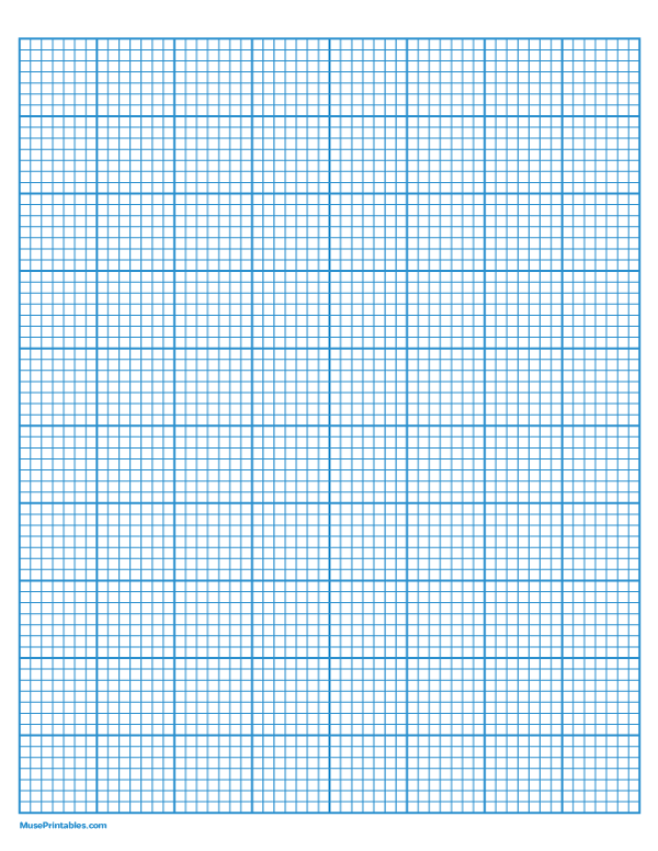 Printable 7 Squares Per Inch Blue Graph Paper For Letter Paper 