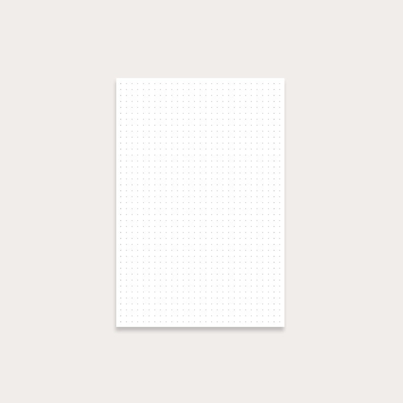 PRINTABLE A5 Dot Grid Paper A5 Bullet Journal Dot Grid Paper Etsy