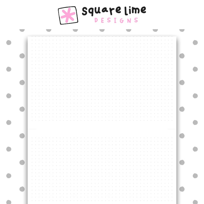 Printable Dot Grid Paper A5 Size Dotted Paper Bullet Etsy