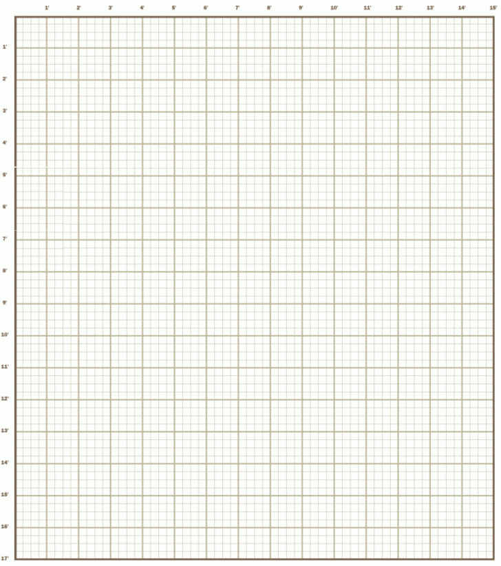 Grid Paper Template For Designing A Room