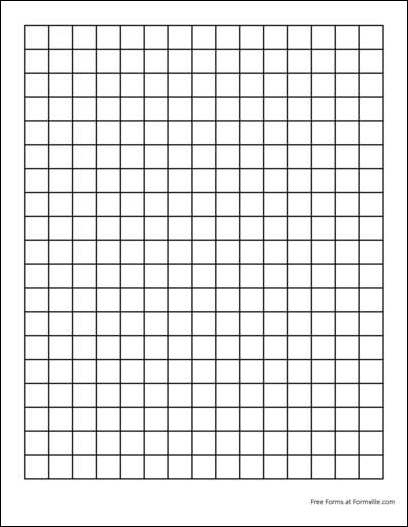 Printable Graph Paper One Inch Squares Printable Graph Paper