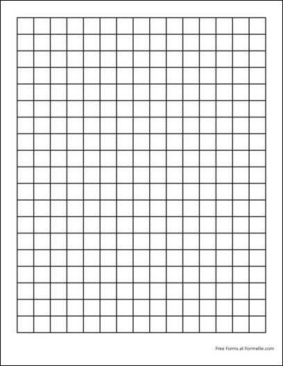 Printable Graph Paper One Inch Squares Printable Graph Paper 