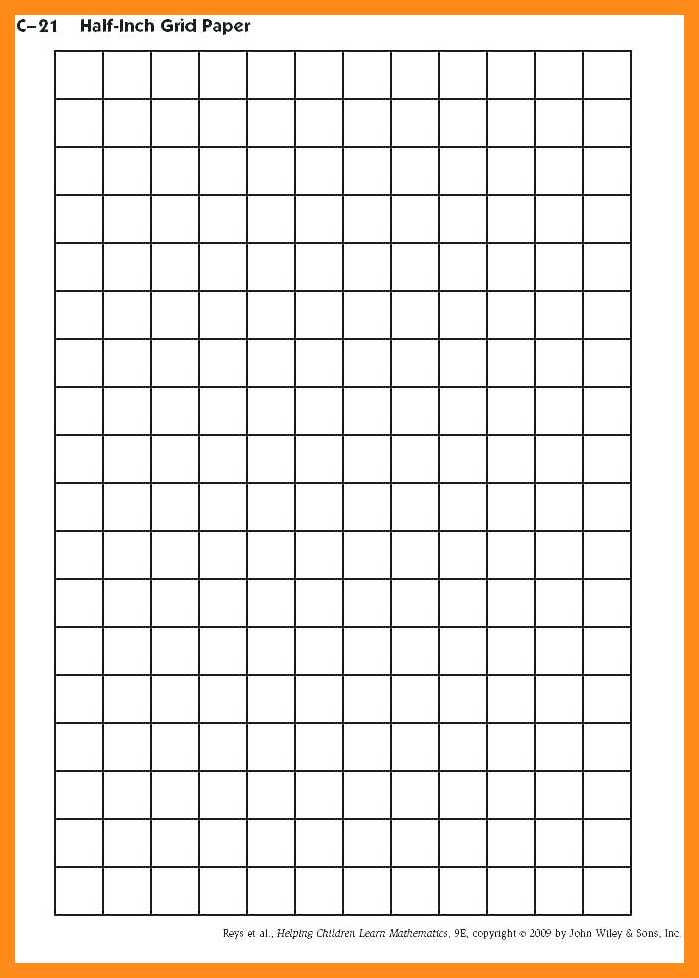 1 Inch Grid Paper Printable A3