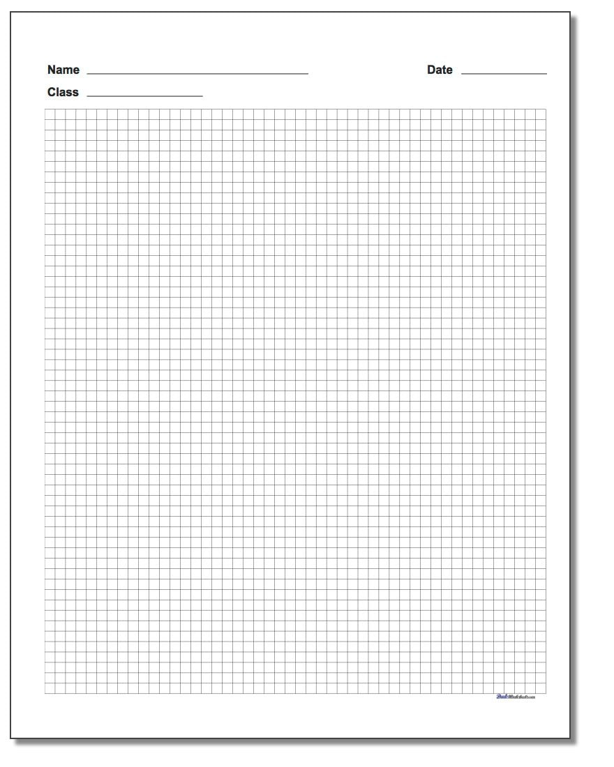 Printable Graph Paper With Name Block