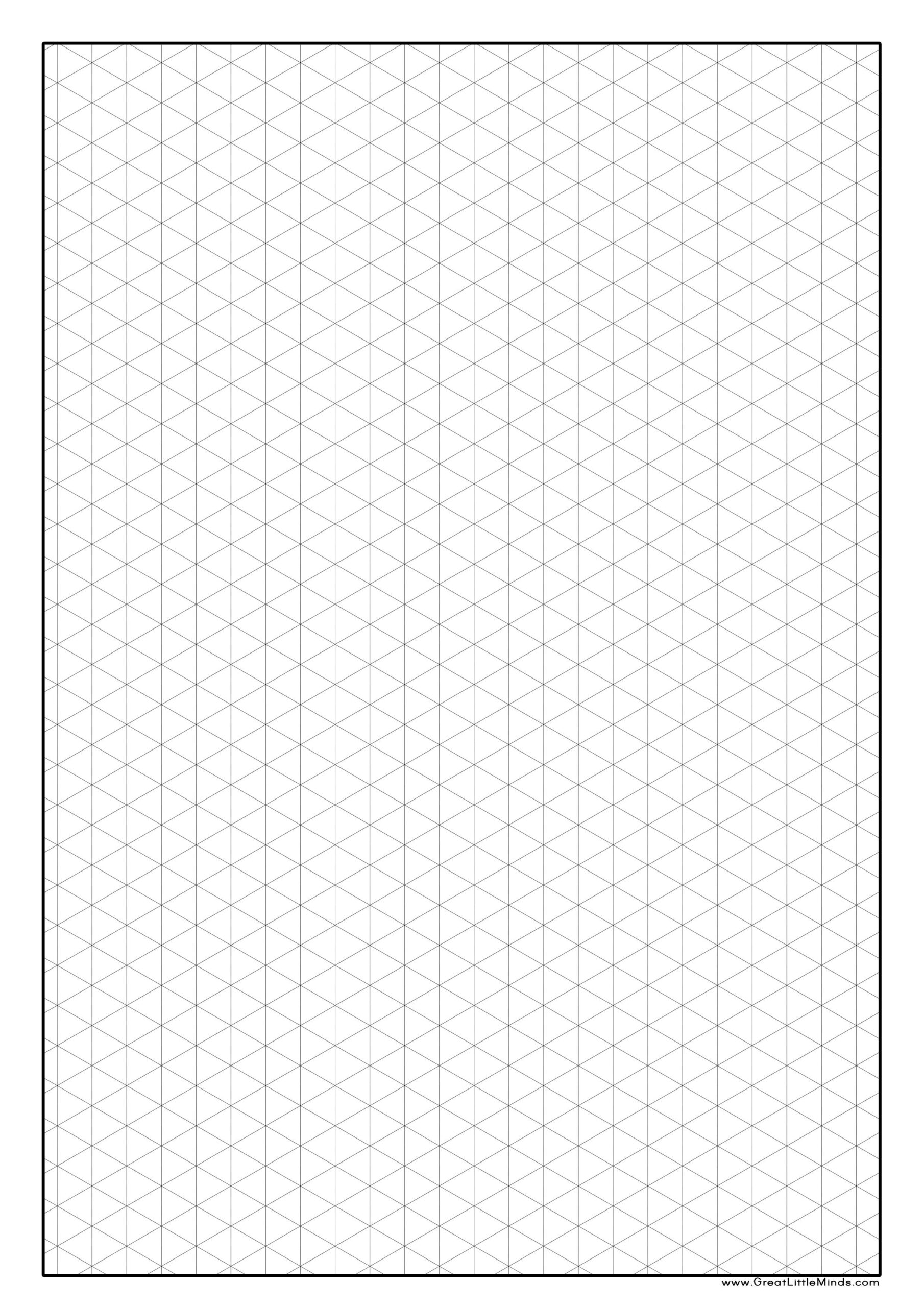 Printable Isometric Graph Paper Grid Paper Printable 7080