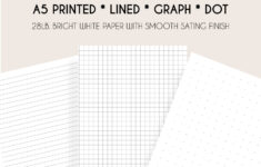 PRINTED A5 Lined Paper A5 Graph Paper A5 Dot Paper By NikkiKathryn