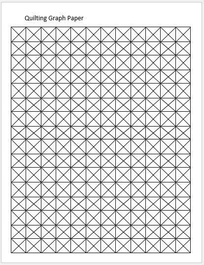 Printable Quilt Graph Paper Free