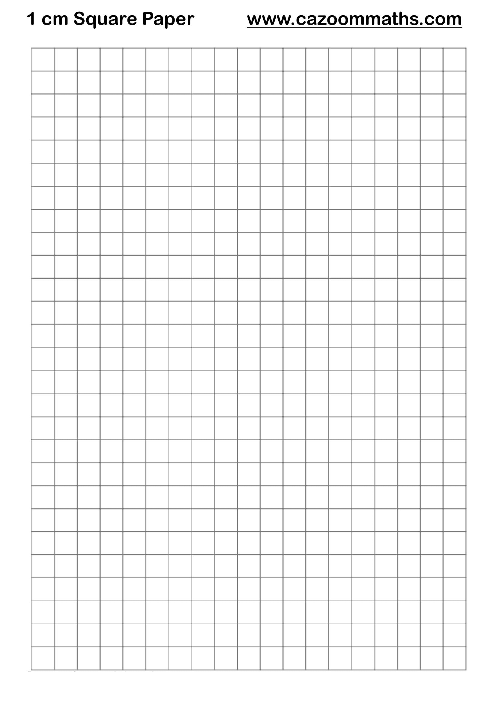 1 Cm Square Paper | Free Teaching Resources with 1cm Squared Paper Printable