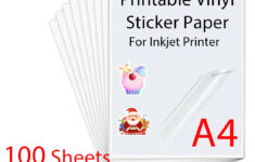 10/30/50/100Sheets A4 Transparent Printable Vinyl Sticker Paper Waterproof  Self-Adhesive Paper For For Inkjet Printer Diy Label - Aliexpress in Clear Printable Vinyl Sticker Paper