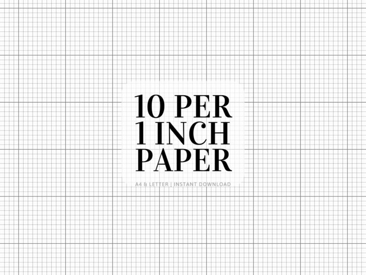 Graph Paper Printable 10 Squares Per Inch