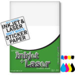 10 X Self Adhesive A4 Inkjet & Laser Printable Matt White Paper For Adhesive Printable Paper