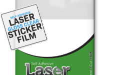 10 X Self Adhesive A4 Laser Printable Gloss Clear Plastic Film pertaining to Self Adhesive Printable Paper