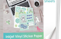 100Er-Pack Koala Bedruckbar Vinyl Aufkleber Papier Wasserdicht Matt Weiß  Tintens pertaining to Printable Sticker Paper Near Me