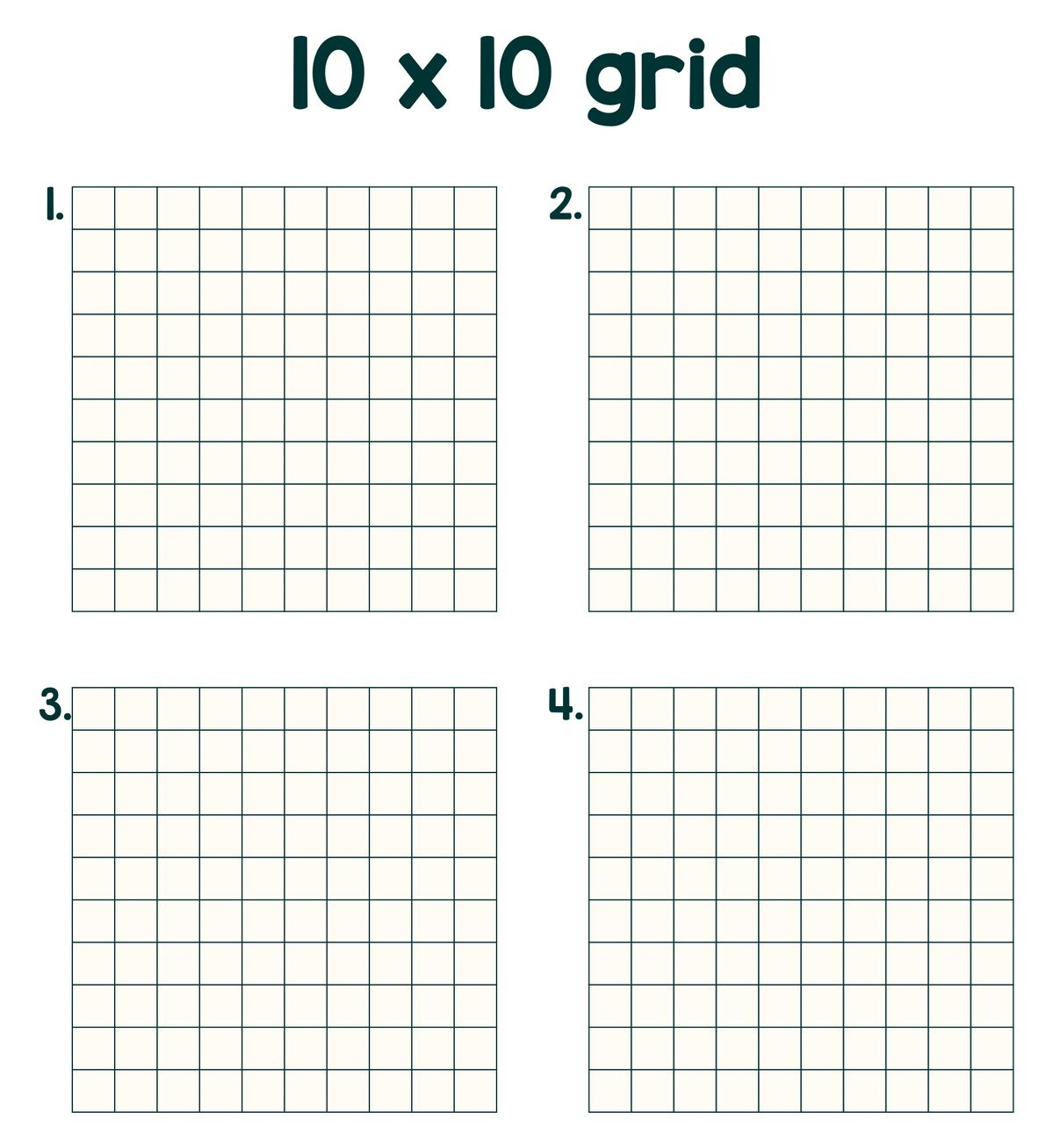 1010 Grids - 10 Free Pdf Printables | Printablee for 10 By 10 Grid Paper Printable