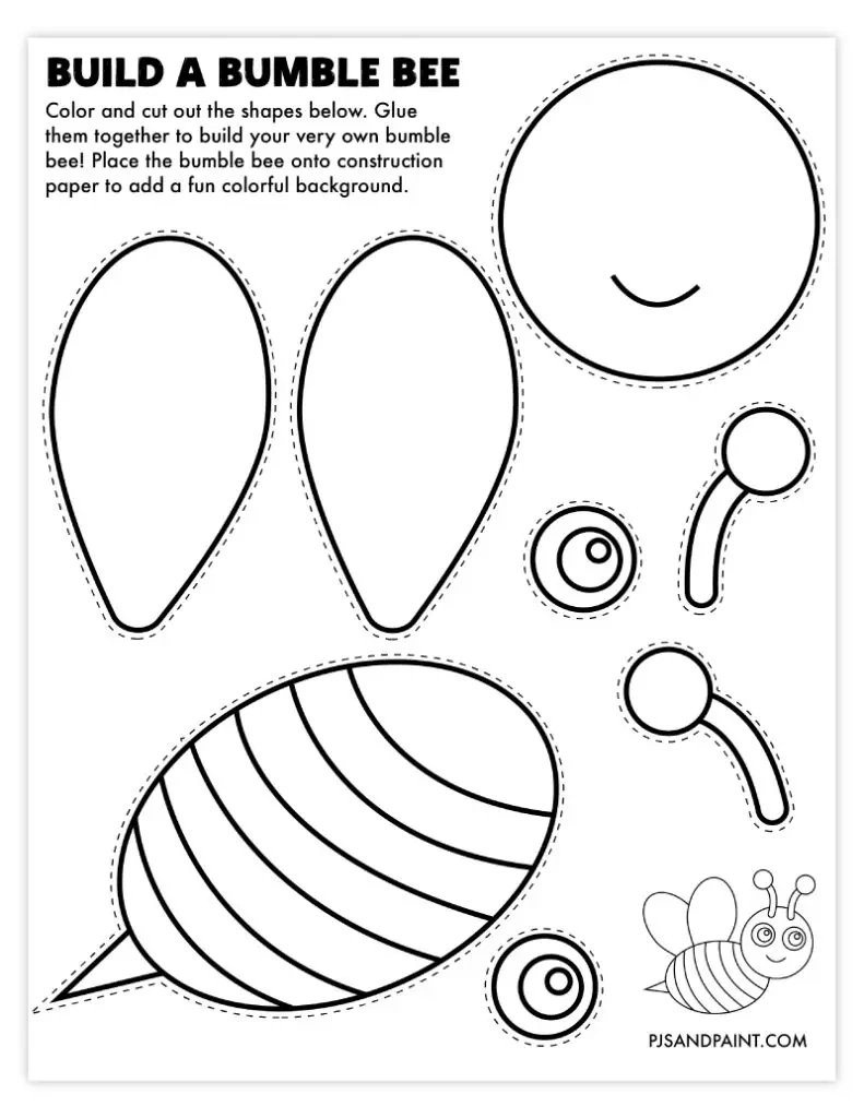 102 Free Printable &amp;quot;Build Your Own&amp;quot; Crafts - Pjs And Paint intended for Preschool Printable Paper
