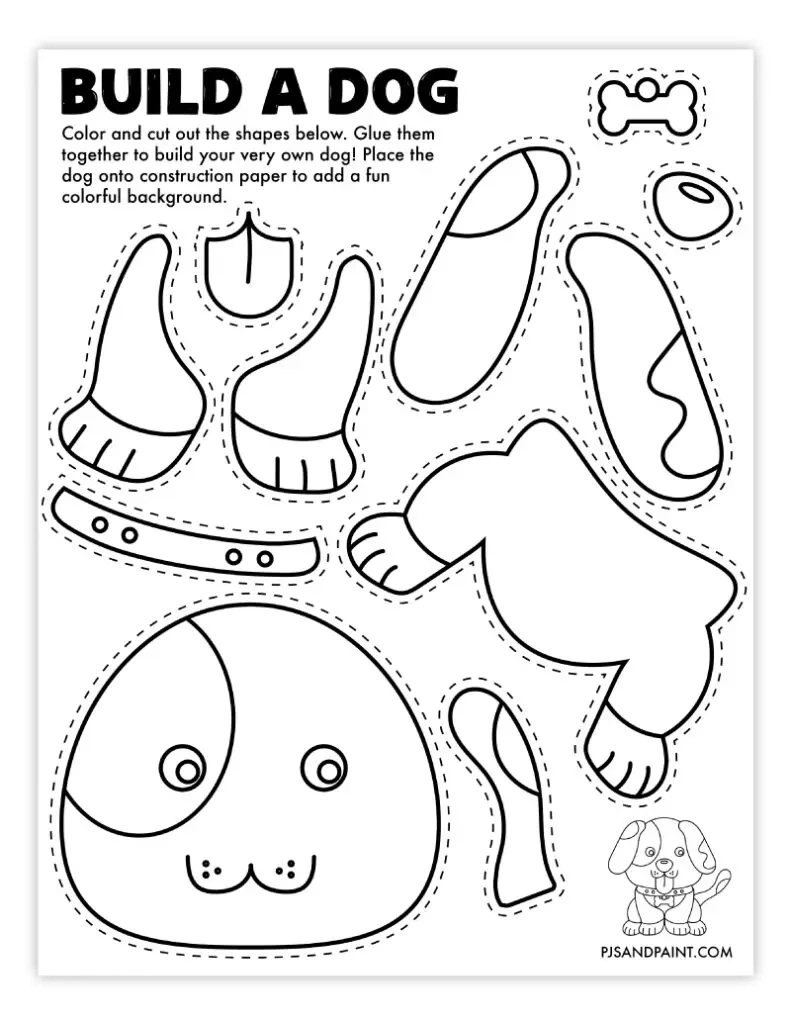 102 Free Printable &amp;quot;Build Your Own&amp;quot; Crafts - Pjs And Paint with regard to Free Printable Paper Crafts For Kids
