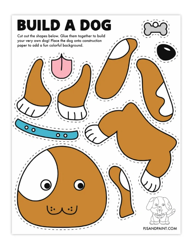 102 Free Printable &amp;quot;Build Your Own&amp;quot; Crafts - Pjs And Paint within Printable Paper Craft For Kids