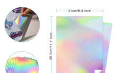 10Sheets A4 Holographic Printable Sticker Paper For Ink Jet &amp; Laser Printer  Vinyl Sticker Printable Paper Waterproof 8.3“×11.7” - Aliexpress with regard to Holographic Printable Paper