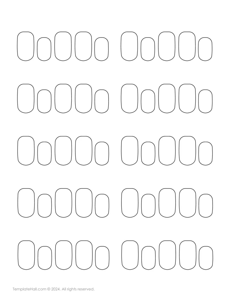 11+ Printable Nail Art Templates [Pdf Download] throughout Printable Paper Nail Template