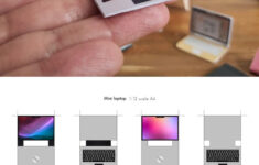 1:12 Scale Printable Dollhouse Laptop intended for Printable Paper Computer